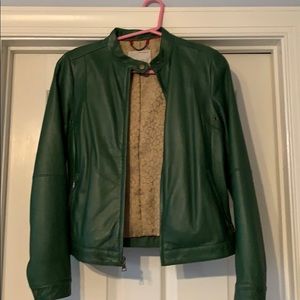 Banana Republic Green Leather Jacket